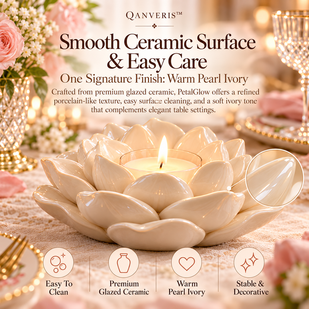 Qanveris™ PetalGlow Candle Table Accent