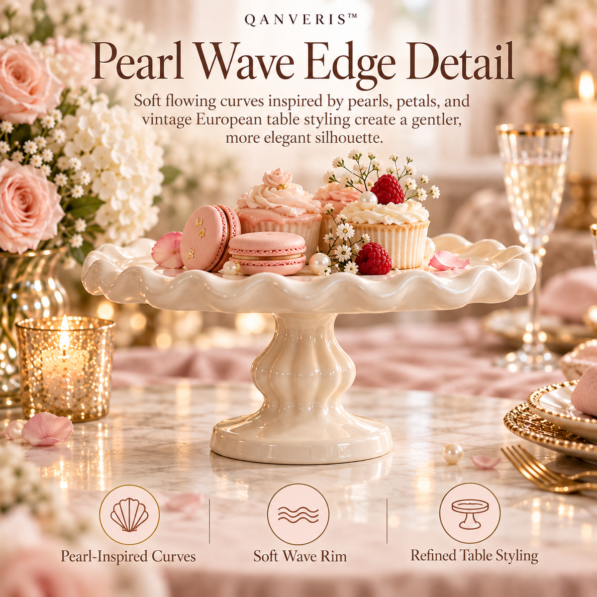 Qanveris™ Élan Pearl Dessert Stand