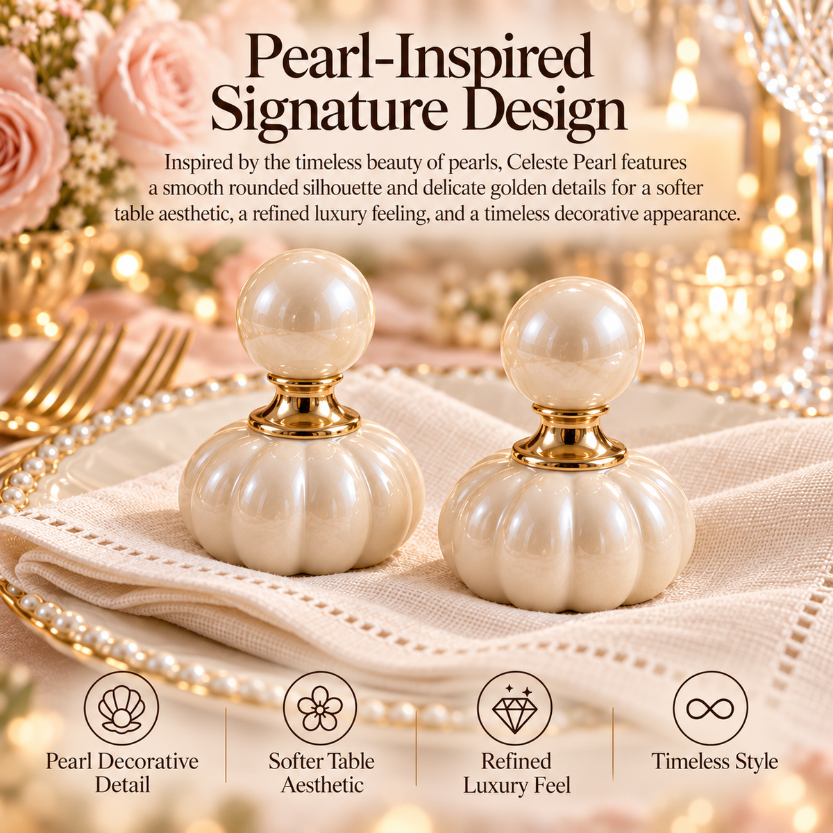 Qanveris™ Celeste Pearl Napkin Weight
