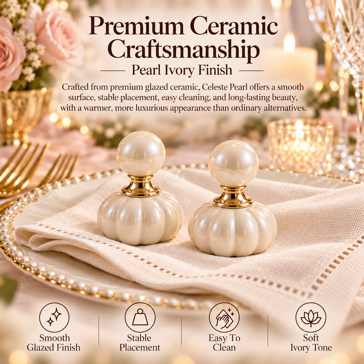 Qanveris™ Celeste Pearl Napkin Weight