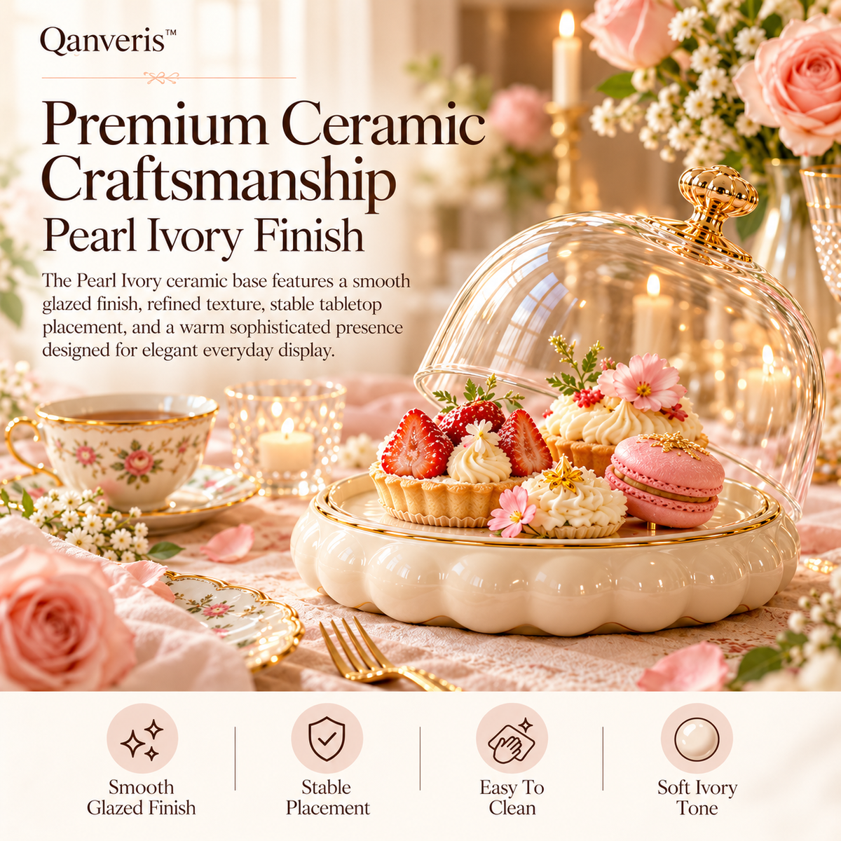 Qanveris™ Lumière Glass Cloche Display