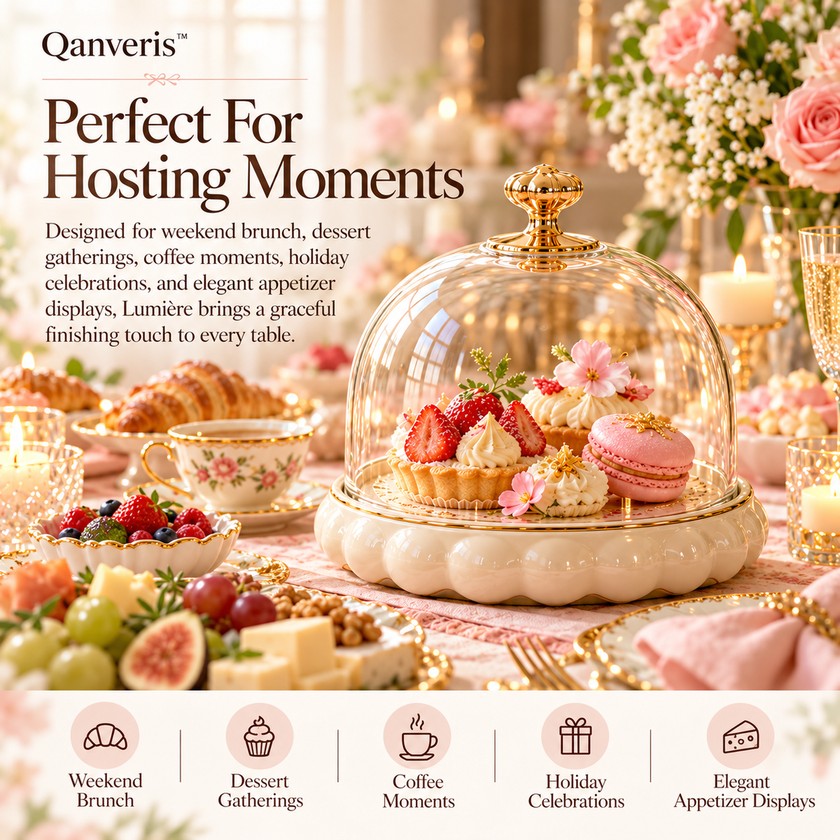 Qanveris™ Lumière Glass Cloche Display