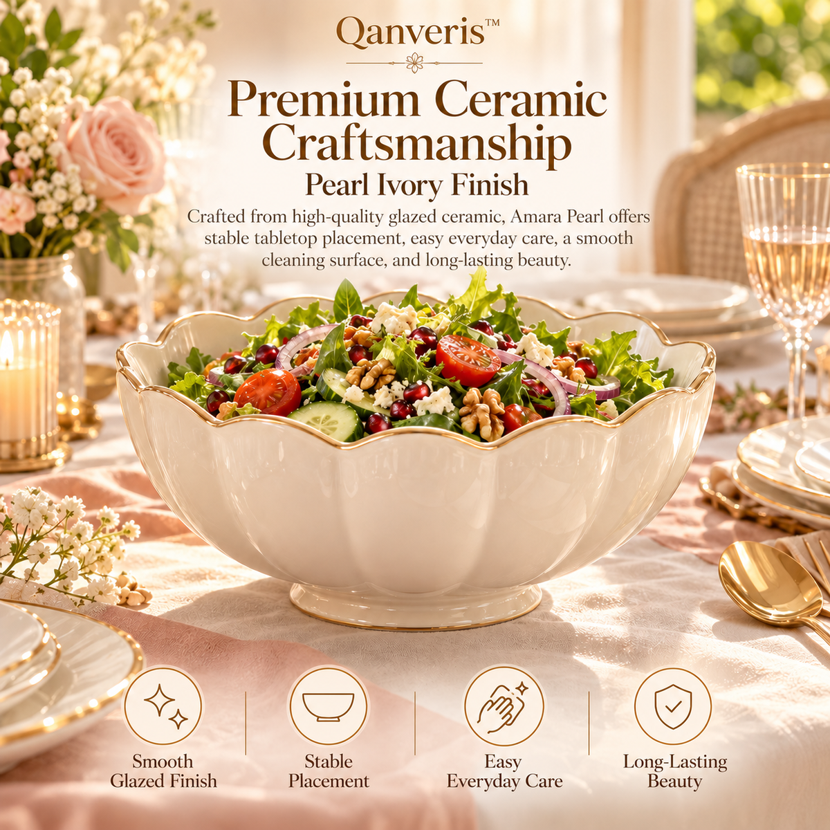Qanveris™ Amara Pearl Serving Bowl