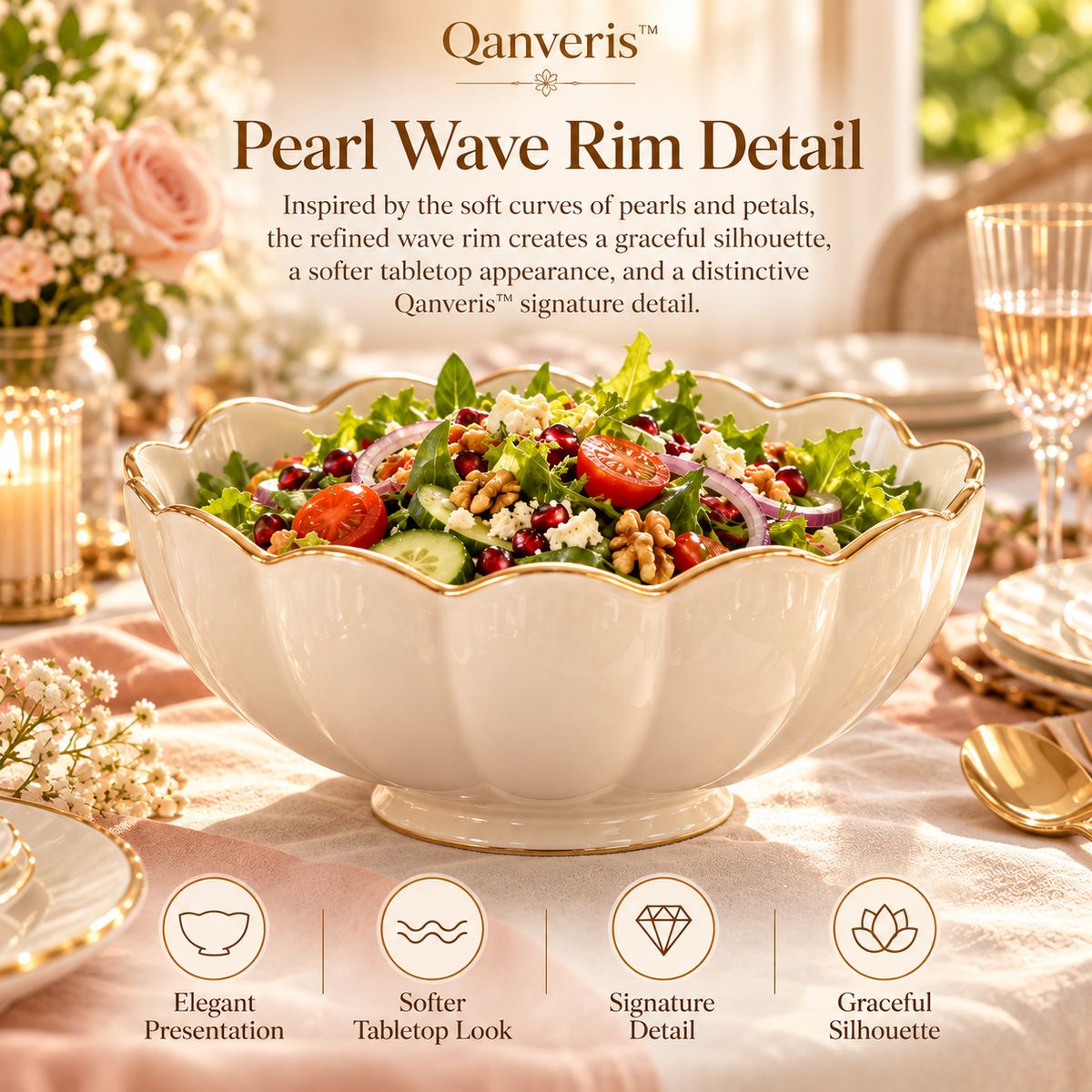 Qanveris™ Amara Pearl Serving Bowl