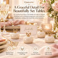 Qanveris™ Aurelia Pearl Place Card Holder Set