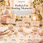 Qanveris™ Aurelia Pearl Place Card Holder Set