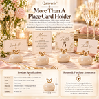 Qanveris™ Aurelia Pearl Place Card Holder Set