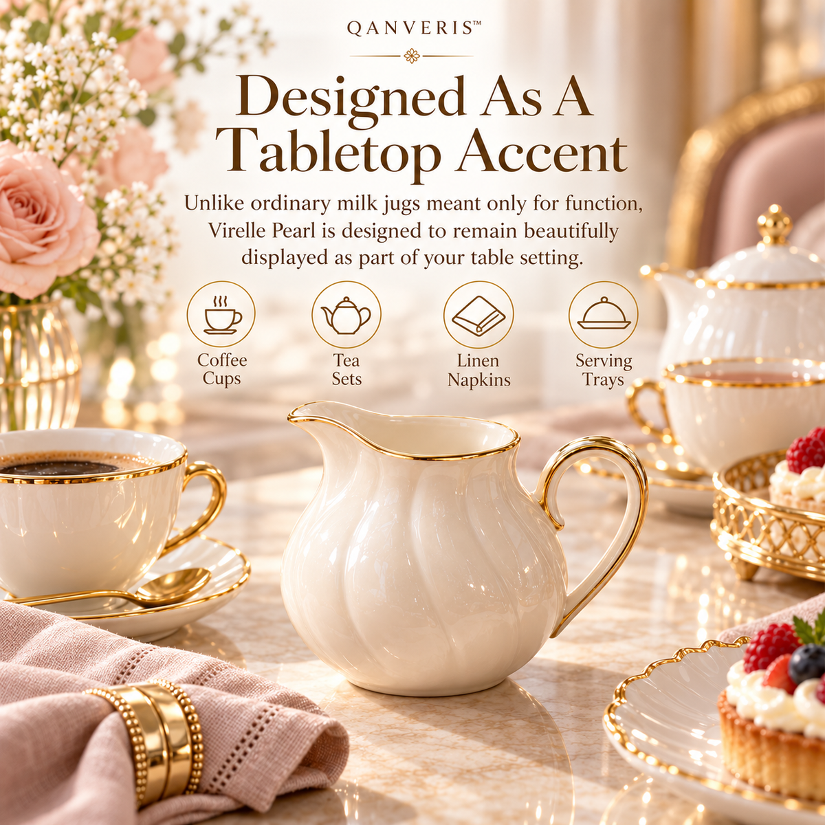 Qanveris™ Virelle Pearl Creamer Pitcher